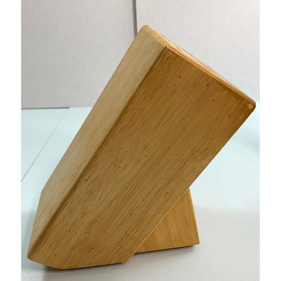 J.A. Henckels Knife Block 6 Slot Natural Wood Model 931 Kitchen Storage 8" - Picture 6 of 8
